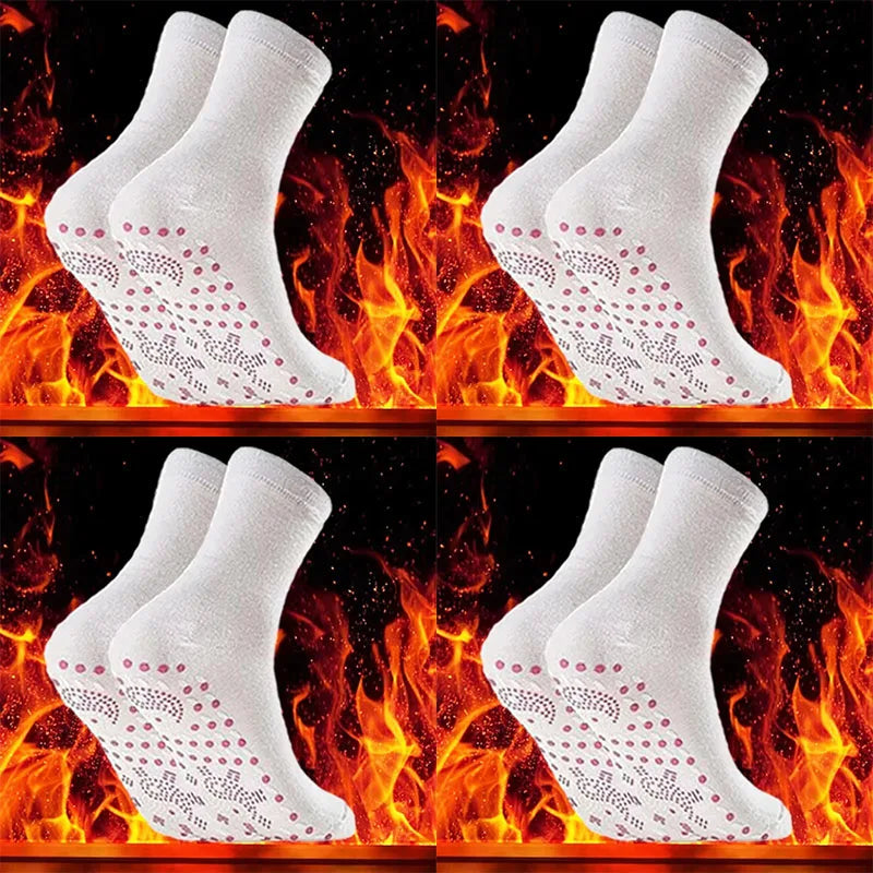 1/3/6pairs Compression Slimming Health Socks Winter Elastic Warm Self-Heating Socks Health Care Socks Magnetic Therapy Socks