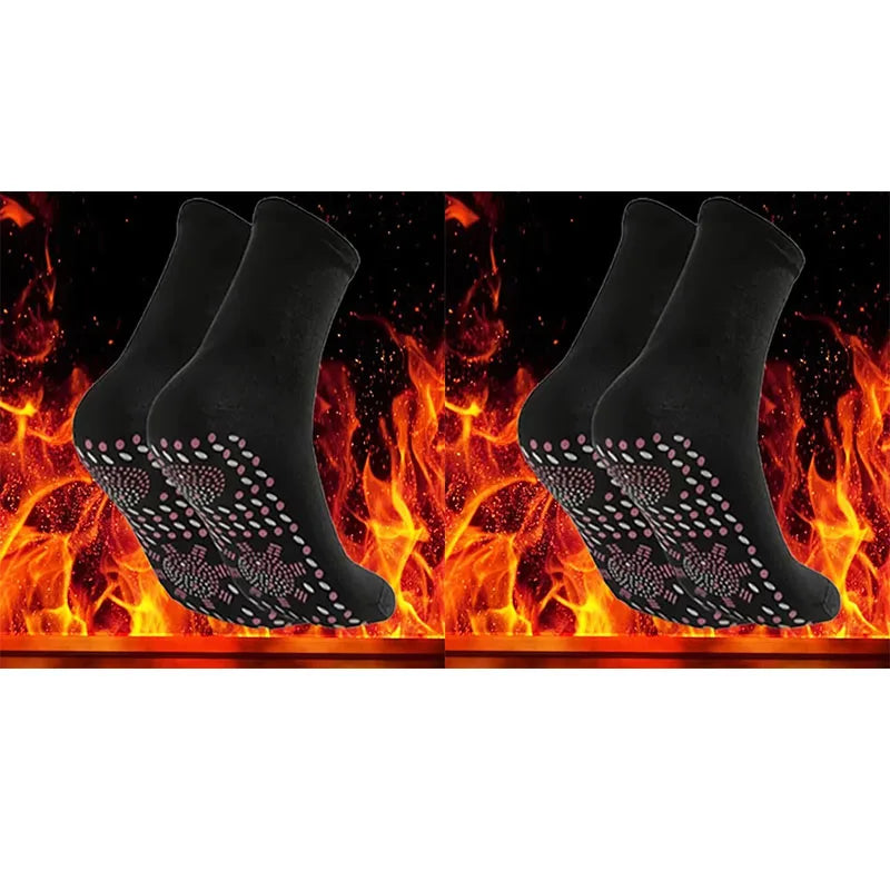 1/3/6pairs Compression Slimming Health Socks Winter Elastic Warm Self-Heating Socks Health Care Socks Magnetic Therapy Socks