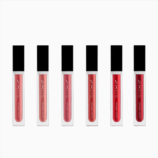 Sigma Beauty Liquid Lipstick Set of 6 Full-sized Liquid Lipsticks