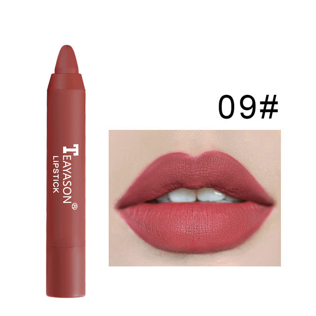 12 Colors Velvet Matte Waterproof Lipstick Pencil Set