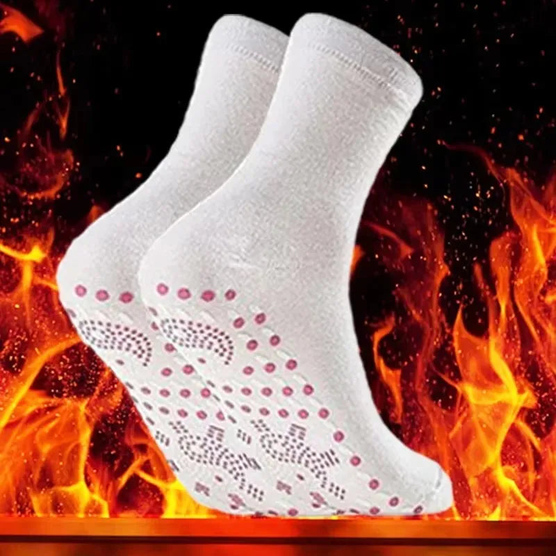 1/3/6pairs Compression Slimming Health Socks Winter Elastic Warm Self-Heating Socks Health Care Socks Magnetic Therapy Socks