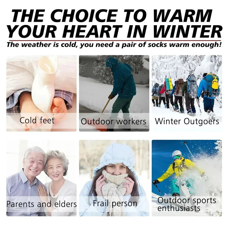 1/3/6pairs Compression Slimming Health Socks Winter Elastic Warm Self-Heating Socks Health Care Socks Magnetic Therapy Socks