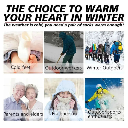 1/3/6pairs Compression Slimming Health Socks Winter Elastic Warm Self-Heating Socks Health Care Socks Magnetic Therapy Socks