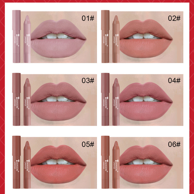 12 Colors Velvet Matte Waterproof Lipstick Pencil Set