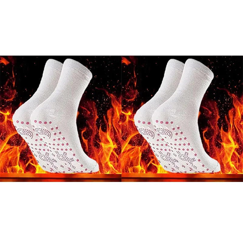 1/3/6pairs Compression Slimming Health Socks Winter Elastic Warm Self-Heating Socks Health Care Socks Magnetic Therapy Socks