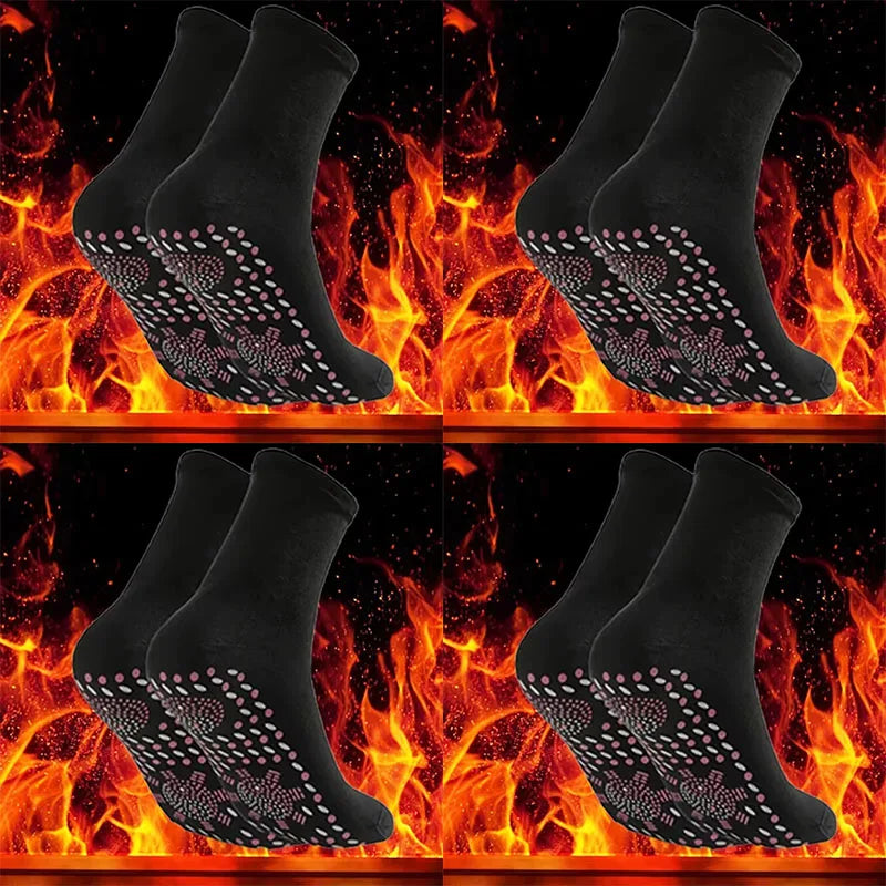 1/3/6pairs Compression Slimming Health Socks Winter Elastic Warm Self-Heating Socks Health Care Socks Magnetic Therapy Socks