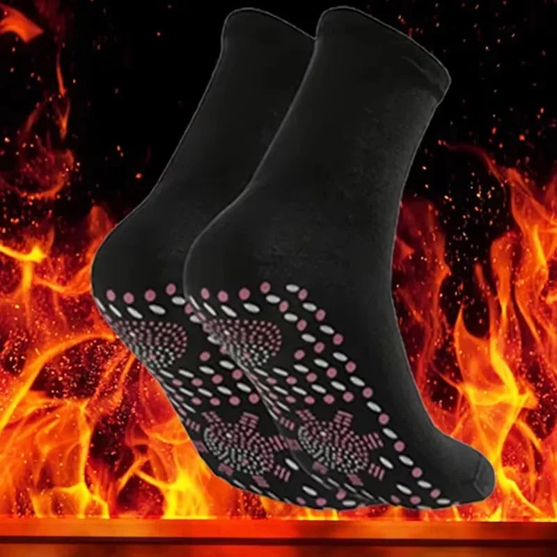 1/3/6pairs Compression Slimming Health Socks Winter Elastic Warm Self-Heating Socks Health Care Socks Magnetic Therapy Socks