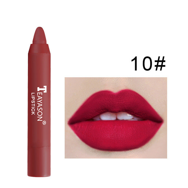 12 Colors Velvet Matte Waterproof Lipstick Pencil Set