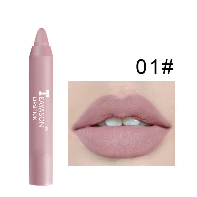 12 Colors Velvet Matte Waterproof Lipstick Pencil Set