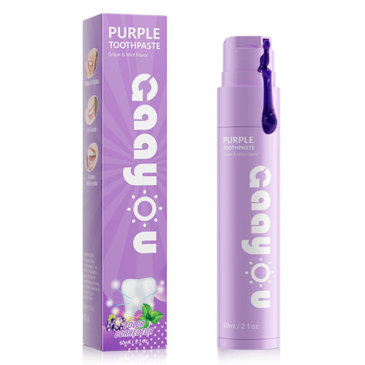 Color Corrector Purple Toothpaste - Purple Toothpaste for Teeth Whitening Grape & Mint Flavor Teeth Whitening Purple Whitening Toothpaste for Tooth Stain Removal