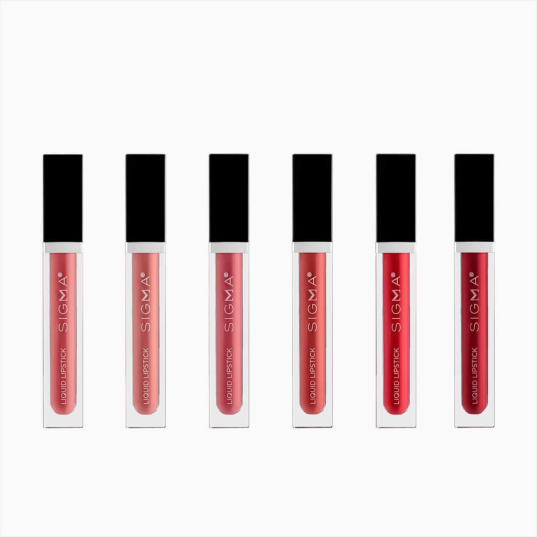 Sigma Beauty Liquid Lipstick Set of 6 Full-sized Liquid Lipsticks